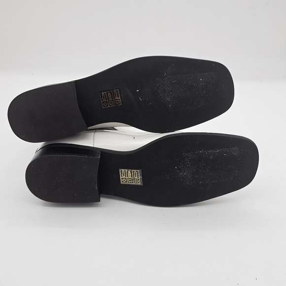 Jeffrey Campbell Emry Chelsea Boots Pointed Toe Side Panel White Leather Size 6 - Picture 8 of 16